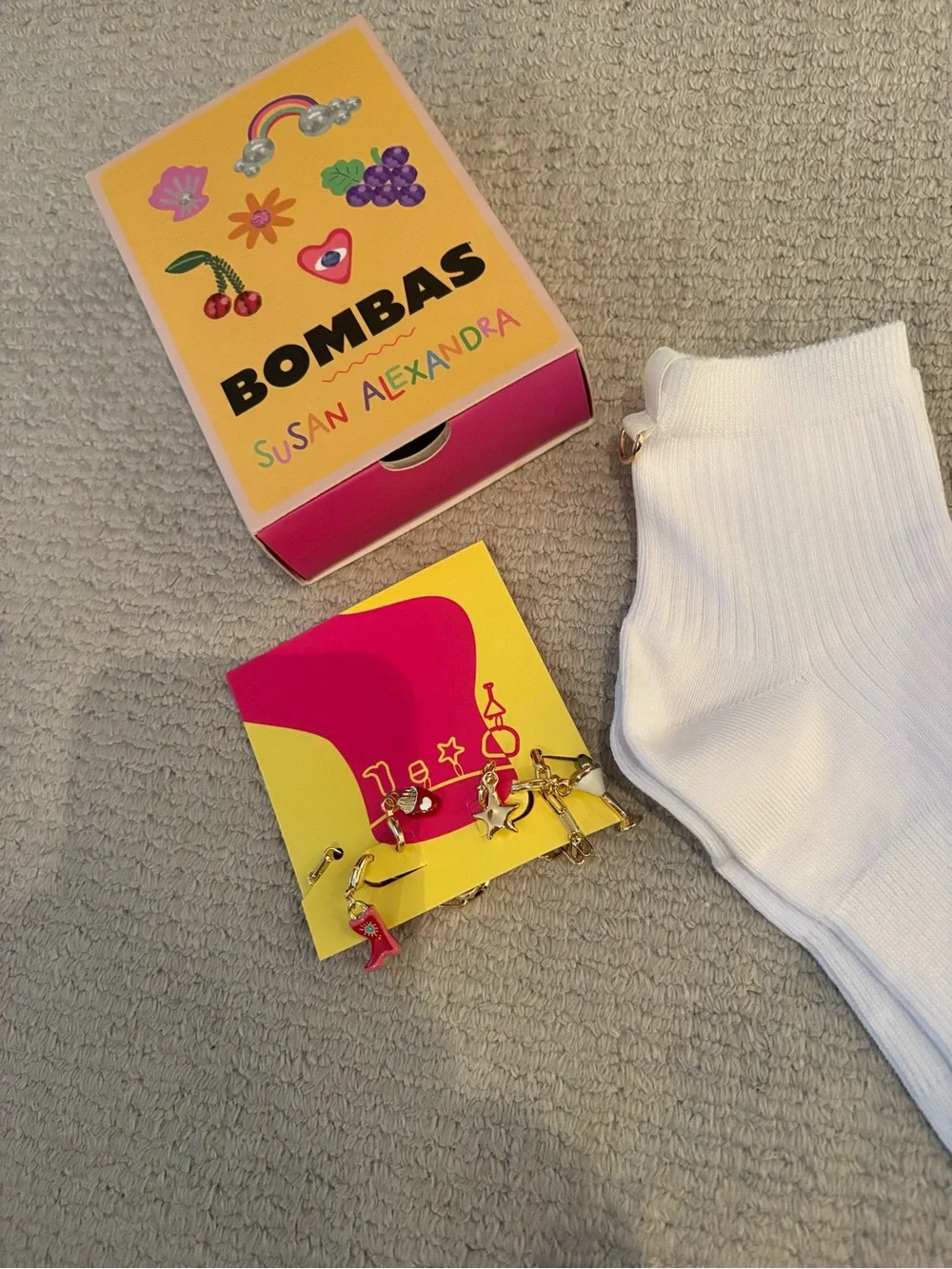 Bombas x Susan Alexandra Charms and Anklet Quarter Socks